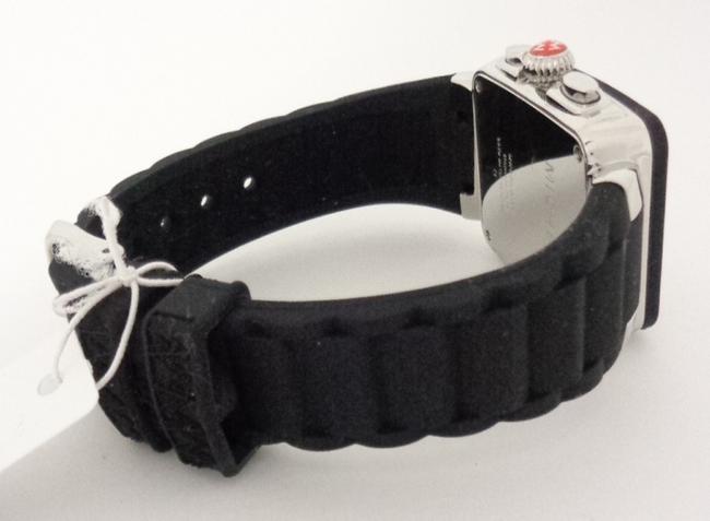 Michele Black/Silver Jelly Mww06l000002 Womens Square Bean Chrono Bracelet New Watch Michele Black/Silver Jelly Mww06l000002 Womens Square Bean Chrono Bracelet New Watch