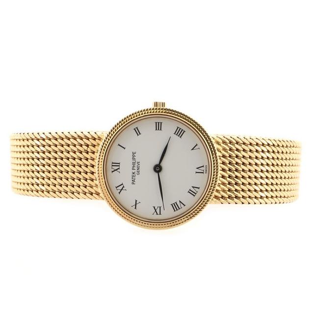 Patek Philippe White Calatrava 4819 Quartz Yellow Gold 25 Watch Patek Philippe White Calatrava 4819 Quartz Yellow Gold 25 Watch