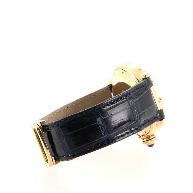 Cartier Silver Pasha Moonphase Date Quartz Yellow Gold and Crocodile 38 Watch Cartier Silver Pasha Moonphase Date Quartz Yellow Gold and Crocodile 38 Watch