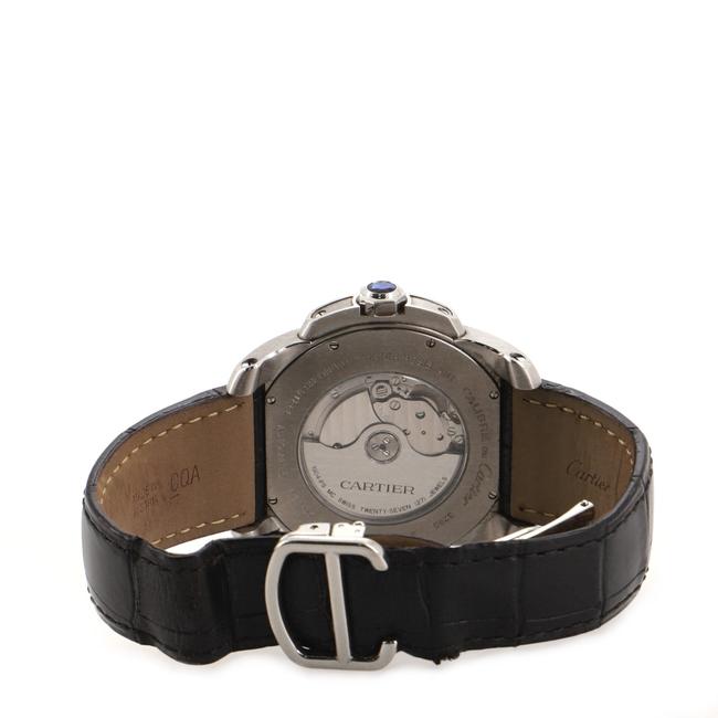 Cartier Silver Calibre De Stainless Steel and Alligator 42 Watch Cartier Silver Calibre De Stainless Steel and Alligator 42 Watch
