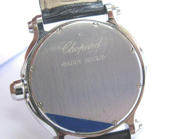 Chopard Black Happy Sport Round White Mop Diamond Dial Ladies 36mm 487 Watch Chopard Black Happy Sport Round White Mop Diamond Dial Ladies 36mm 487 Watch