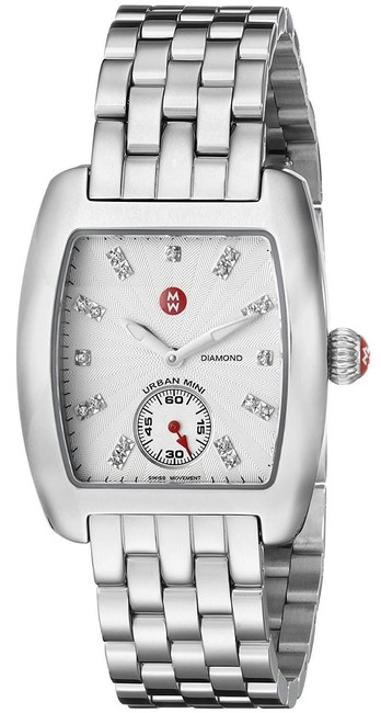 Michele Silver Urban Mini Stainless Diamond Dial Mww02a000502 Watch Michele Silver Urban Mini Stainless Diamond Dial Mww02a000502 Watch