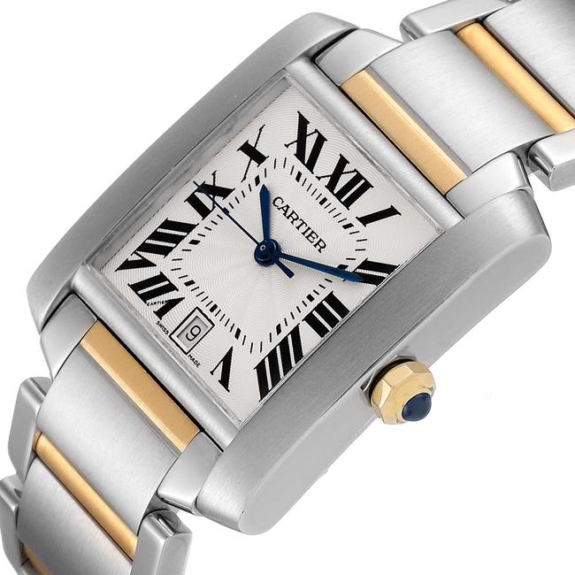 Cartier Silver Tank Francaise Steel Yellow Gold Large Unisex W51005q4 Watch Cartier Silver Tank Francaise Steel Yellow Gold Large Unisex W51005q4 Watch
