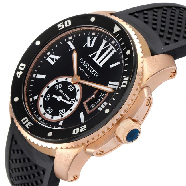 Cartier Black Calibre Rose Gold Dial Mens W7100052 Watch Cartier Black Calibre Rose Gold Dial Mens W7100052 Watch