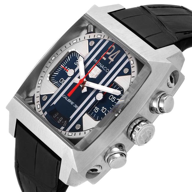 TAG Heuer Blue Skeleton Monaco 24 Caliber 36 Chronograph Steel Mens Cal5111 Watch TAG Heuer Blue Skeleton Monaco 24 Caliber 36 Chronograph Steel Mens Cal5111 Watch
