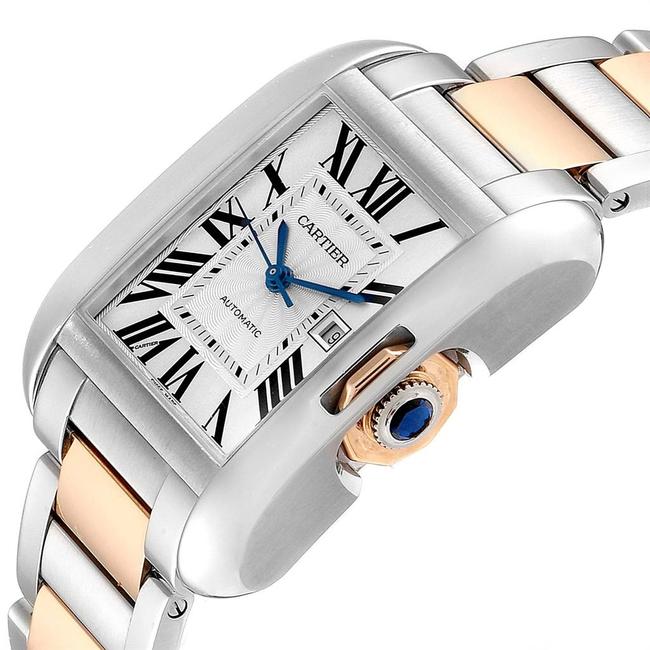 Cartier Silver Box Tank Anglaise Large Steel Rose Gold W5310007 Papers Watch Cartier Silver Box Tank Anglaise Large Steel Rose Gold W5310007 Papers Watch