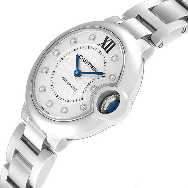 Cartier Silvered Ballon Bleu 33mm Diamond Steel Ladies We902074 Watch Cartier Silvered Ballon Bleu 33mm Diamond Steel Ladies We902074 Watch