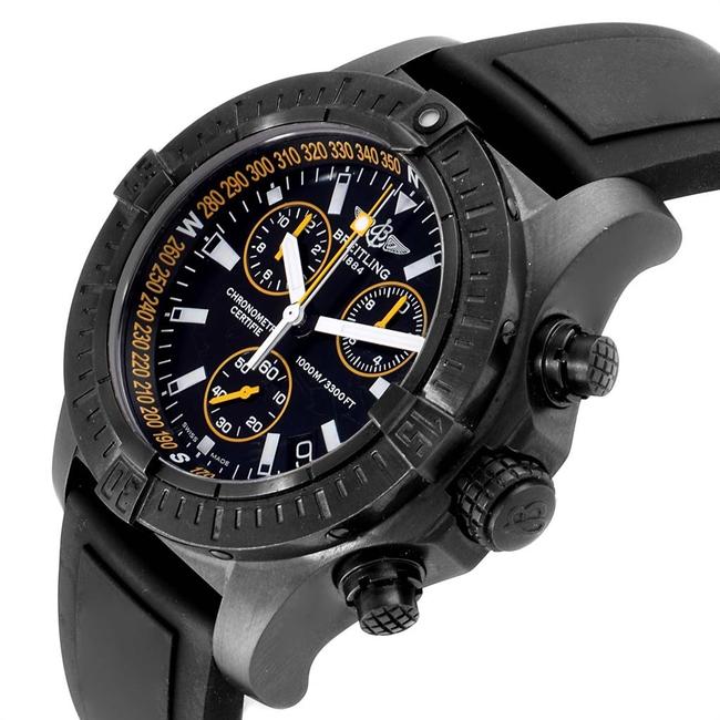 Breitling Black Avenger Seawolf Blacksteel Chrono Yellow Hands M73390 Watch Breitling Black Avenger Seawolf Blacksteel Chrono Yellow Hands M73390 Watch