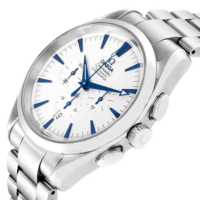 Omega Silvered XL Seamaster Aqua Terra Chronograph 2512.30.00 Card Watch Omega Silvered XL Seamaster Aqua Terra Chronograph 2512.30.00 Card Watch