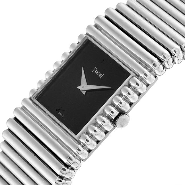 Piaget Black Polo 18k White Gold Dial Mens 9131 Watch Piaget Black Polo 18k White Gold Dial Mens 9131 Watch