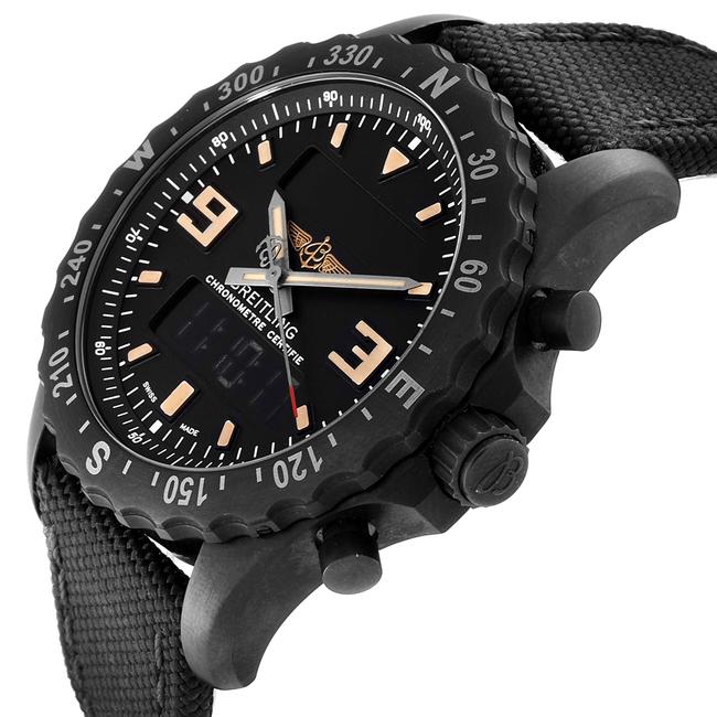 Breitling Black Chronospace Military Gmt Alarm Blacksteel Mens M78366 Watch Breitling Black Chronospace Military Gmt Alarm Blacksteel Mens M78366 Watch