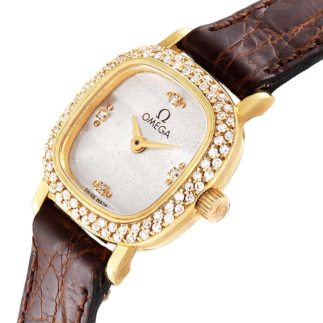 Omega Silver Deville Mini Yellow Gold Diamond Cocktail Ladies 1450 Watch Omega Silver Deville Mini Yellow Gold Diamond Cocktail Ladies 1450 Watch