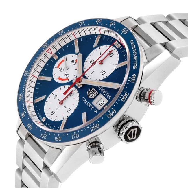 TAG Heuer Blue Carrera Calibre 16 Chronograph Steel Mens Cv201ar Watch TAG Heuer Blue Carrera Calibre 16 Chronograph Steel Mens Cv201ar Watch