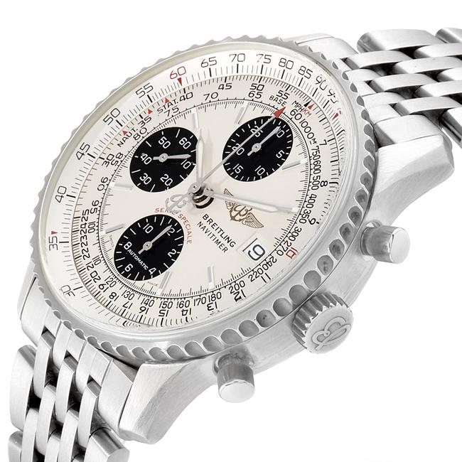 Breitling Silvered Box Navitimer Fighter Panda Dial Steel A13330 Ppaers Watch Breitling Silvered Box Navitimer Fighter Panda Dial Steel A13330 Ppaers Watch