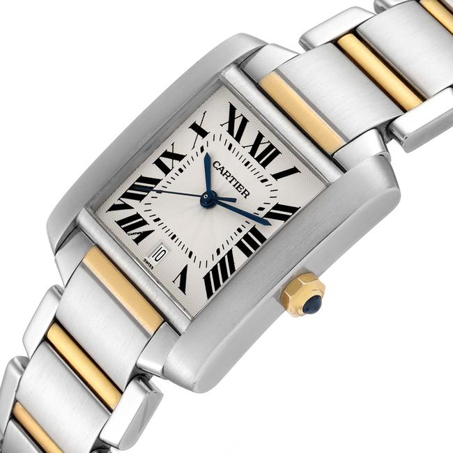 Cartier Silver Tank Francaise Steel Yellow Gold Large Unisex W51005q4 Watch Cartier Silver Tank Francaise Steel Yellow Gold Large Unisex W51005q4 Watch