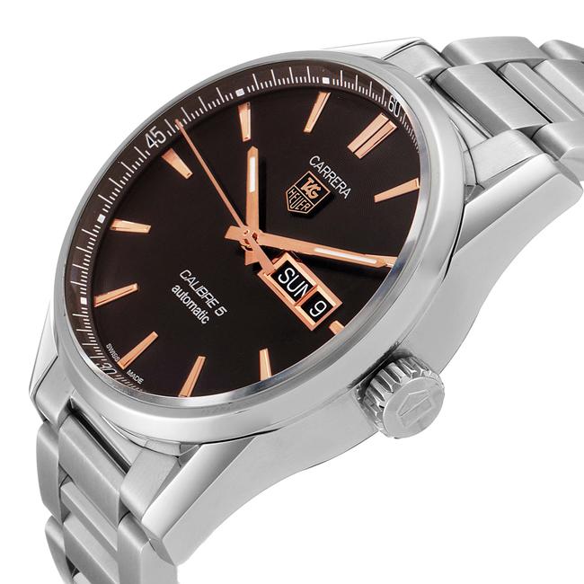 TAG Heuer Black Box Carrera Calibre 5 Day Date Steel Mens War201d Card Watch TAG Heuer Black Box Carrera Calibre 5 Day Date Steel Mens War201d Card Watch