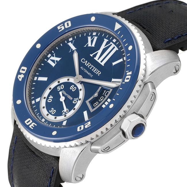 Cartier Blue Calibre Diver Dial Rubber Strap Steel Mens Wsca0011 Watch Cartier Blue Calibre Diver Dial Rubber Strap Steel Mens Wsca0011 Watch