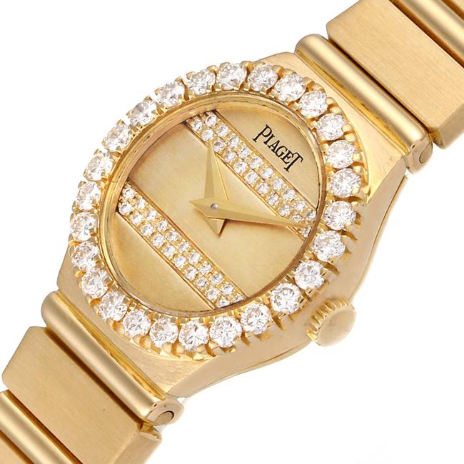 Piaget Champagne Polo 18k Yellow Gold Diamond Dial Quartz Ladies Watch Piaget Champagne Polo 18k Yellow Gold Diamond Dial Quartz Ladies Watch
