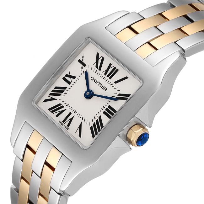 Cartier Silvered Santos Demoiselle Steel 18k Yellow Gold Midsize W25067z6 Watch Cartier Silvered Santos Demoiselle Steel 18k Yellow Gold Midsize W25067z6 Watch