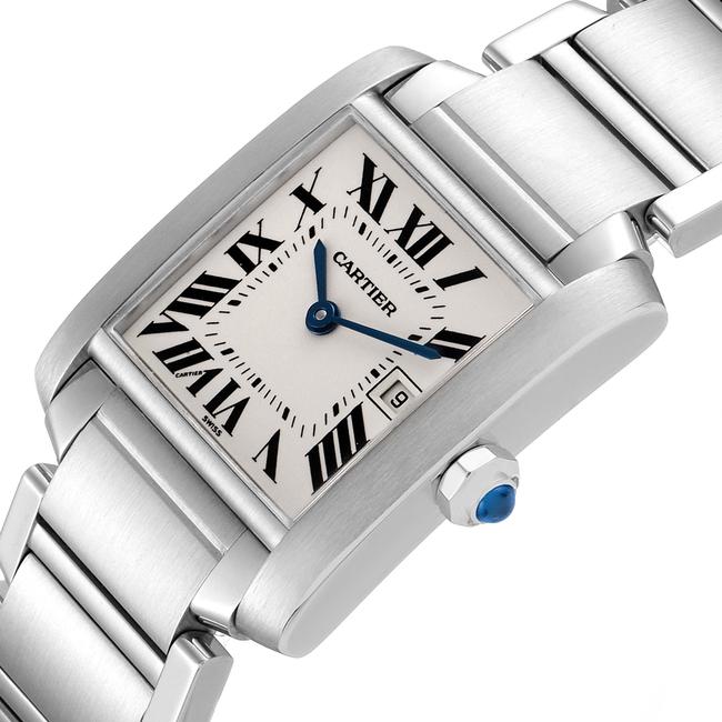 Cartier Silvered Tank Francaise Midsize 25mm Ladies W51011q3 Watch Cartier Silvered Tank Francaise Midsize 25mm Ladies W51011q3 Watch