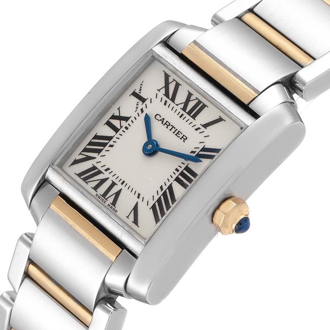 Cartier Silvered Tank Francaise Small Two Tone Ladies W51007q4 Watch Cartier Silvered Tank Francaise Small Two Tone Ladies W51007q4 Watch