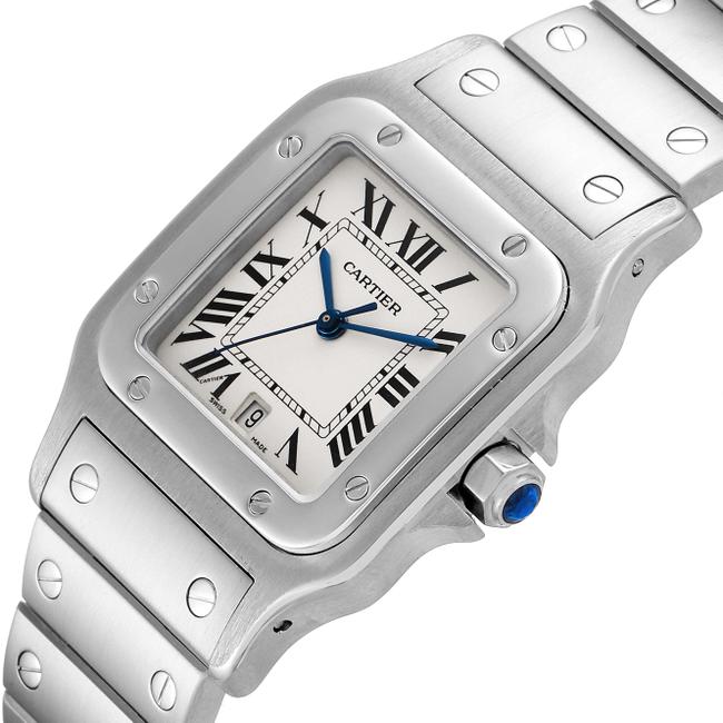 Cartier Silvered Santos Galbee Stainless Steel Mens W20060d6 Watch Cartier Silvered Santos Galbee Stainless Steel Mens W20060d6 Watch