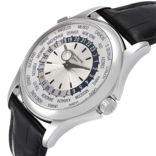 Patek Philippe Silvered Box World Time Complications White Gold 5130 Watch Patek Philippe Silvered Box World Time Complications White Gold 5130 Watch