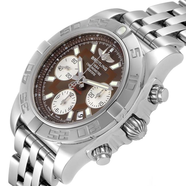 Breitling Brown Chronomat Evolution 41mm Steel Mens Ab0140 Unworn Watch Breitling Brown Chronomat Evolution 41mm Steel Mens Ab0140 Unworn Watch