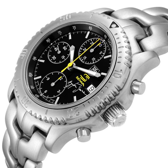 TAG Heuer Black Box Link Steel Dial Chronograph Mens Ct2115 Card Watch TAG Heuer Black Box Link Steel Dial Chronograph Mens Ct2115 Card Watch