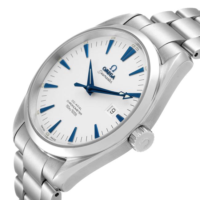 Omega Silver Seamaster Aqua Terra Blue Hands Steel Mens 2502.33.00 Watch Omega Silver Seamaster Aqua Terra Blue Hands Steel Mens 2502.33.00 Watch