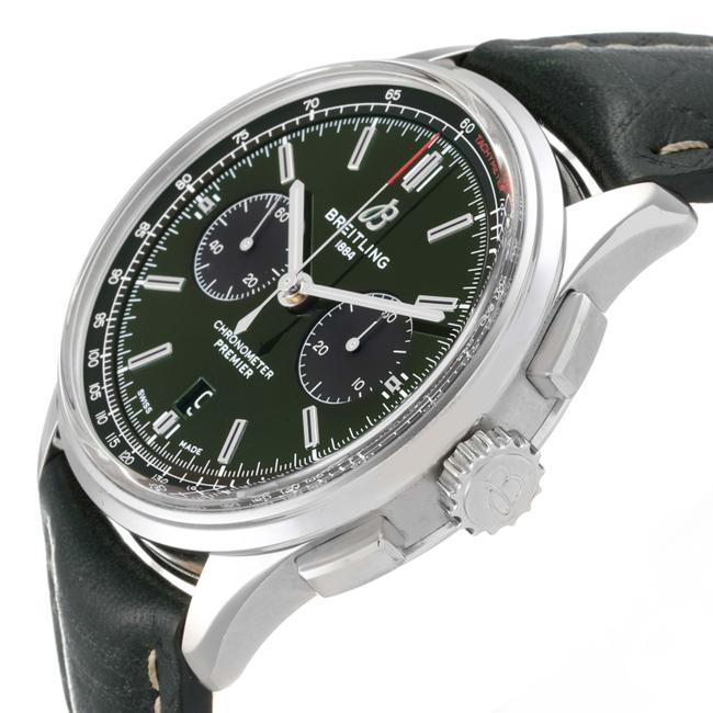 Breitling Green Premier B01 Chronograph 42 Dial Steel Mens Watch Breitling Green Premier B01 Chronograph 42 Dial Steel Mens Watch