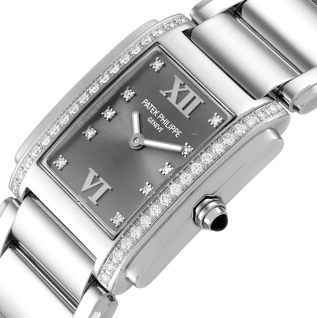 Patek Philippe Gray Twenty-4 Diamond Dial Steel Ladies 4910 Watch Patek Philippe Gray Twenty-4 Diamond Dial Steel Ladies 4910 Watch