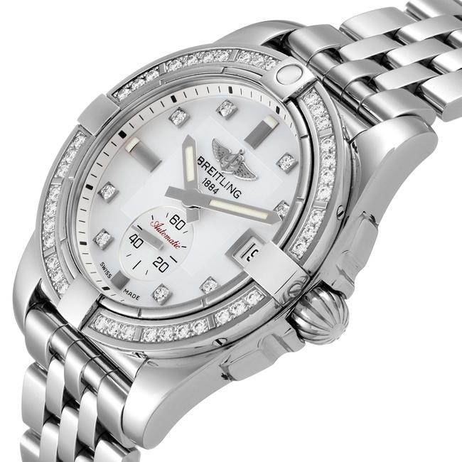 Breitling Mother Of Pearl Galactic 36 Mop Diamond Steel Ladies A37330 Unworn Watch Breitling Mother Of Pearl Galactic 36 Mop Diamond Steel Ladies A37330 Unworn Watch