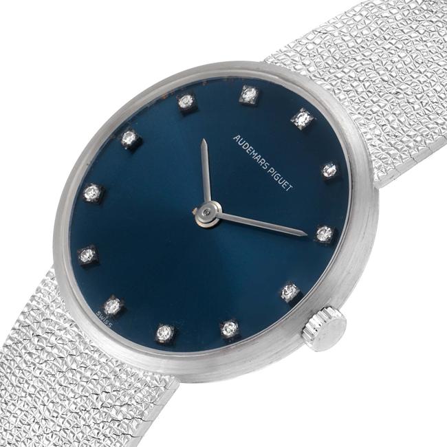 Audemars Piguet Blue White Gold Diamond Dial Cocktail Ladies Watch Audemars Piguet Blue White Gold Diamond Dial Cocktail Ladies Watch