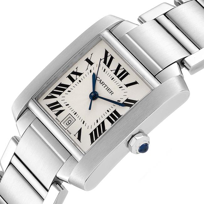 Cartier Silver Box Tank Francaise Large Steel Mens W51002q3 Watch Cartier Silver Box Tank Francaise Large Steel Mens W51002q3 Watch