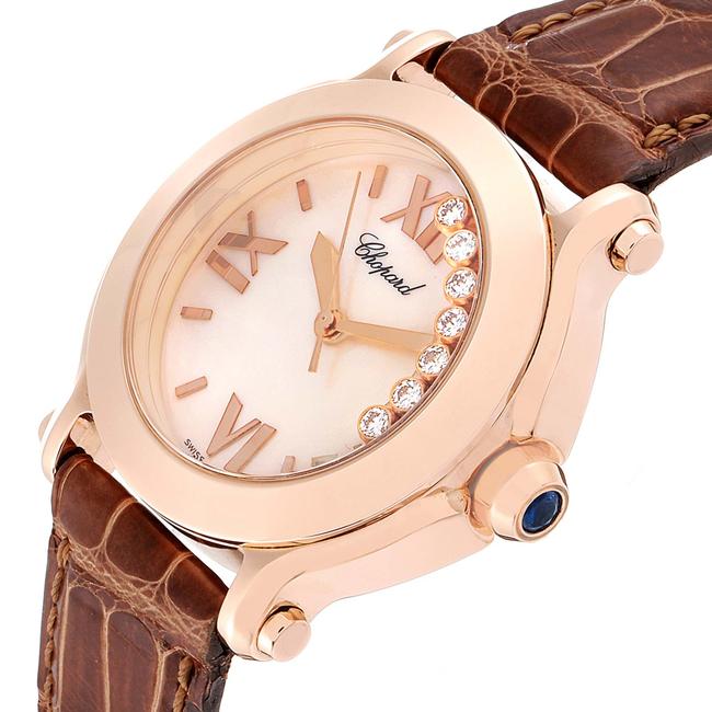 Chopard Mother Of Pearl Happy Sport 7 Floating Diamond Rose Gold Ladies 7471 Watch Chopard Mother Of Pearl Happy Sport 7 Floating Diamond Rose Gold Ladies 7471 Watch