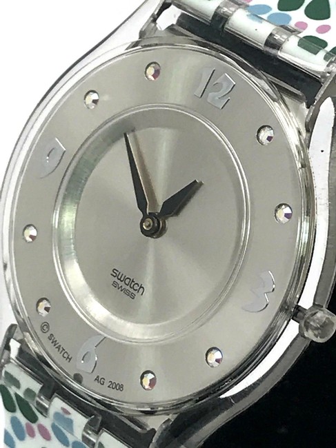 Swatch Silver Sfk327 Womens Swiss Botanical Multicolor Silicone Strap Watch Swatch Silver Sfk327 Womens Swiss Botanical Multicolor Silicone Strap Watch