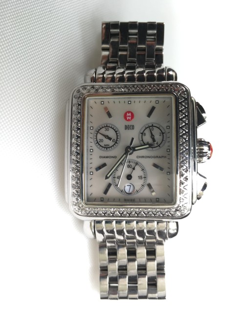 Michele Silver Signature Deco Diamond Watch Michele Silver Signature Deco Diamond Watch