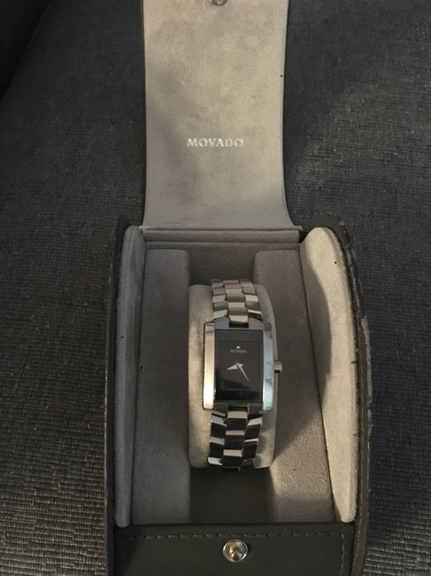 Movado Stainless Steel Eliro Sapphire Crystal Tank Last Call Watch Movado Stainless Steel Eliro Sapphire Crystal Tank Last Call Watch