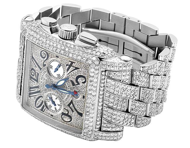 Franck Muller Stainless Steel Mens Conquistador Cortez Iced Out Diamond 31.50 Ct Watch Franck Muller Stainless Steel Mens Conquistador Cortez Iced Out Diamond 31.50 Ct Watch
