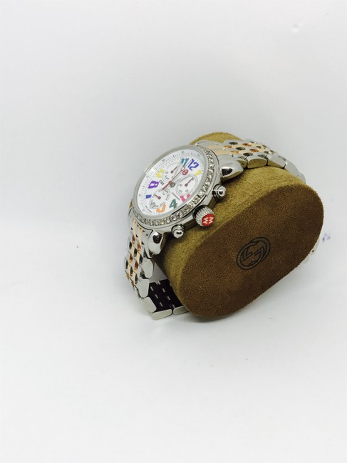 Michele Multi-color Tone 1.0 Ct Csx 36 Carousel Mw03m00a0933 Ss Band Watch Michele Multi-color Tone 1.0 Ct Csx 36 Carousel Mw03m00a0933 Ss Band Watch