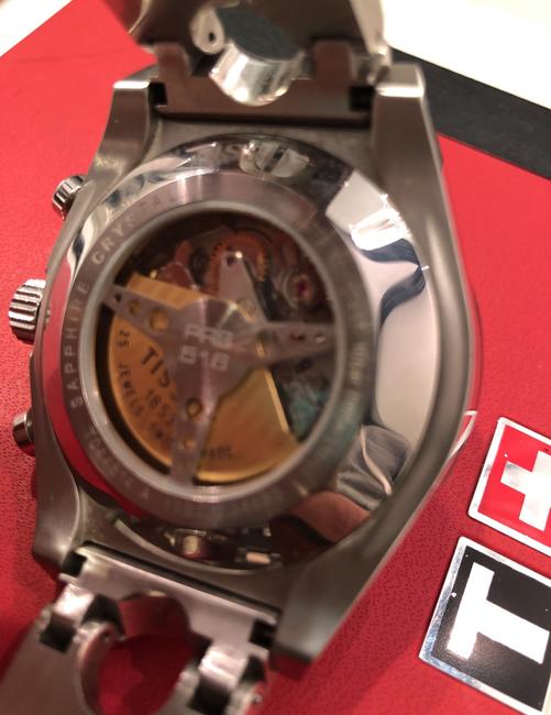 Tissot Black with Stainless Steel Band Prs516 45mm Chronograph Watch Tissot Black with Stainless Steel Band Prs516 45mm Chronograph Watch