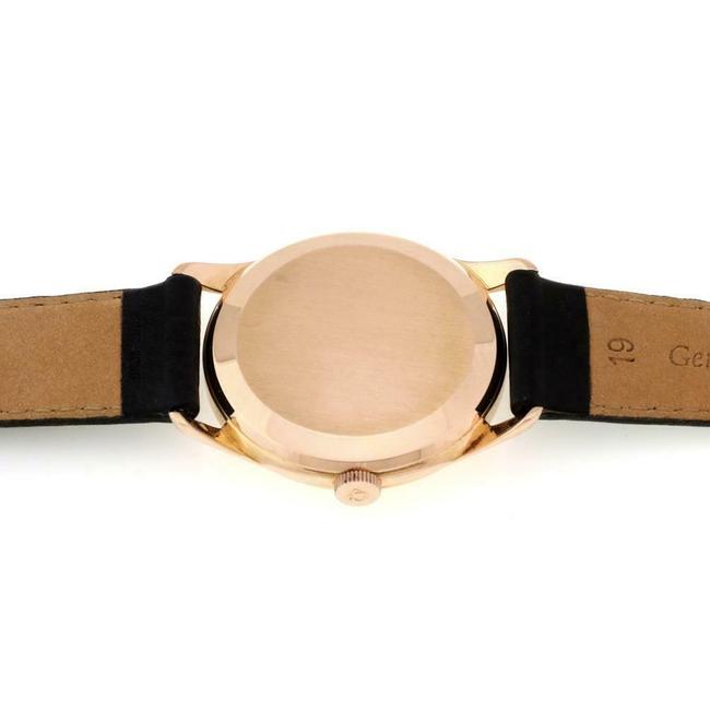 Omega 64413 Vintage 18k Rose Gold Hand Wind Mens Wrist Leather Band Watch Omega 64413 Vintage 18k Rose Gold Hand Wind Mens Wrist Leather Band Watch