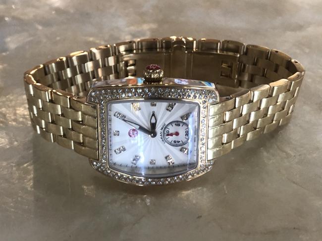 Michele Yellow Gold Urban Mini Diamond Dial Bracelet - Watch Michele Yellow Gold Urban Mini Diamond Dial Bracelet - Watch