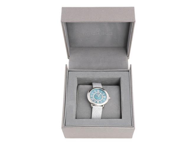 Michele Blue Mother Of Pearl Serein Mid Diamond Dial 37mm Watch Michele Blue Mother Of Pearl Serein Mid Diamond Dial 37mm Watch