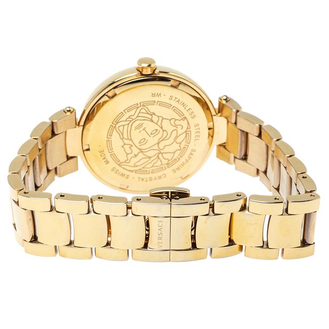 Versace Gold Plated Stainless Steel Mystique Hibiscus Womens Wristwatch 38mm Watch Versace Gold Plated Stainless Steel Mystique Hibiscus Womens Wristwatch 38mm Watch