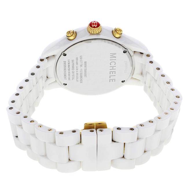 Michele White Jetway Dial Ceramic 0.50cttw Diamond Mww17b000007 Watch Michele White Jetway Dial Ceramic 0.50cttw Diamond Mww17b000007 Watch