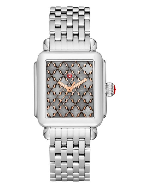Michele Two Tone Deco Mosaic Mother Of Pearl Womens Mww06t000184 Watch Michele Two Tone Deco Mosaic Mother Of Pearl Womens Mww06t000184 Watch