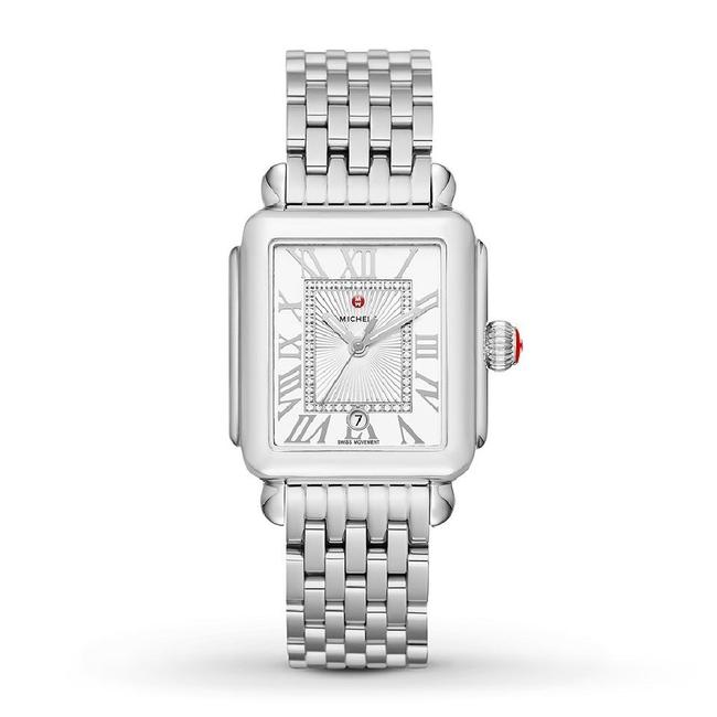 Michele Silver Deco Madison Stainless Diamond Mww06t000141 Watch Michele Silver Deco Madison Stainless Diamond Mww06t000141 Watch