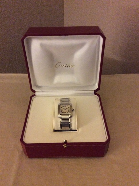Cartier Stainless Steel Tank Fran?aise Medium Quartz with Date Watch Cartier Stainless Steel Tank Fran?aise Medium Quartz with Date Watch
